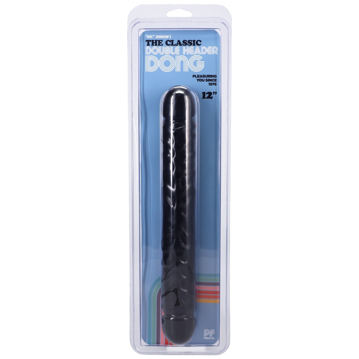 Doc Johnson Jr Veined Double Header Black 12in