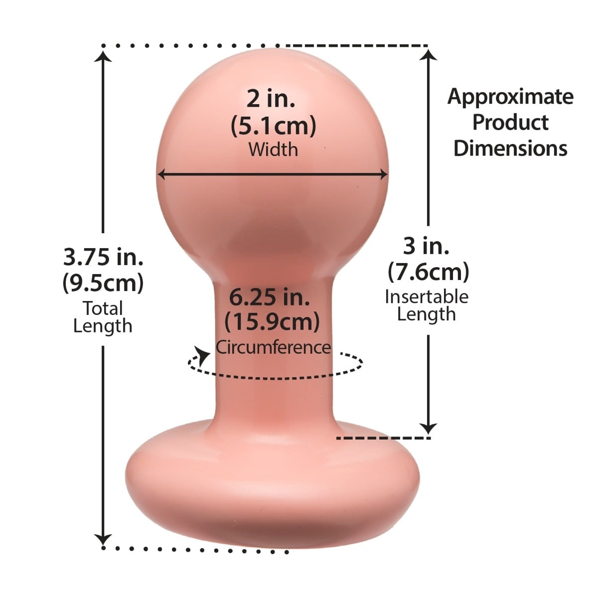 Doc Johnson The Classic Round Butt Plug Small Vanilla