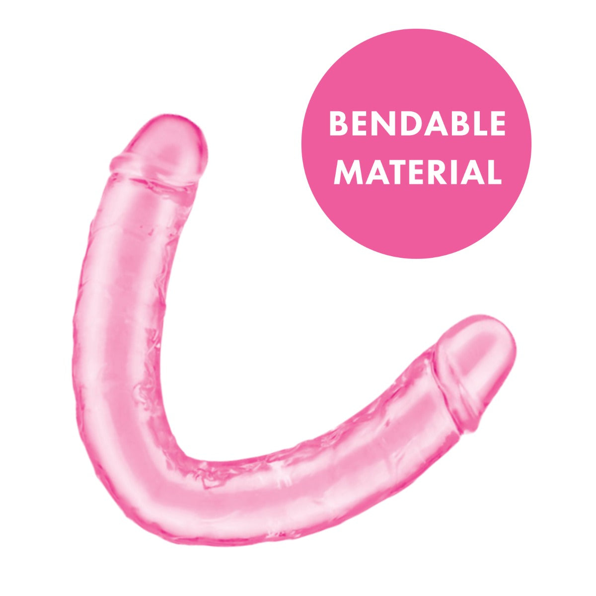 Me You Us Ultra Cock Jelly Double Ended Dildo Pink 12 Inch
