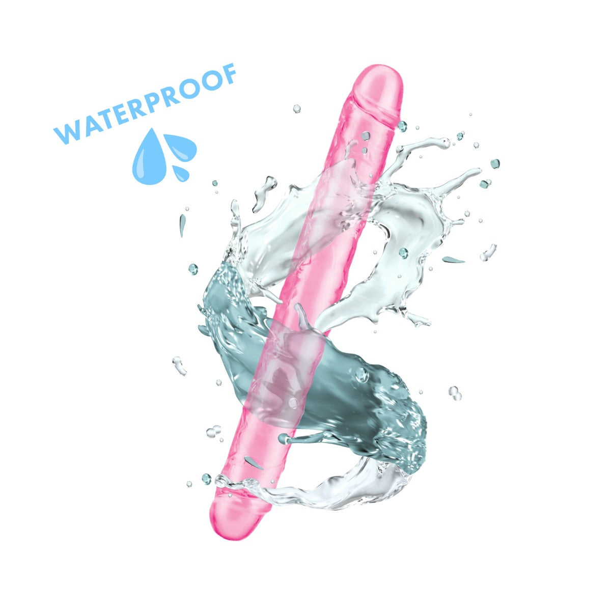 Me You Us Ultra Cock Jelly Double Ended Dildo Pink 12 Inch