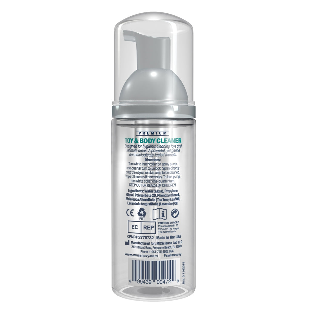 Swiss Navy Toy & Body Cleaner Foaming Dispenser 1.6oz