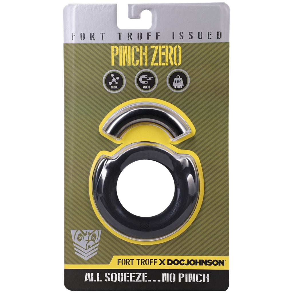 Fort Troff Pinch Zero Cock Ring Black Silver