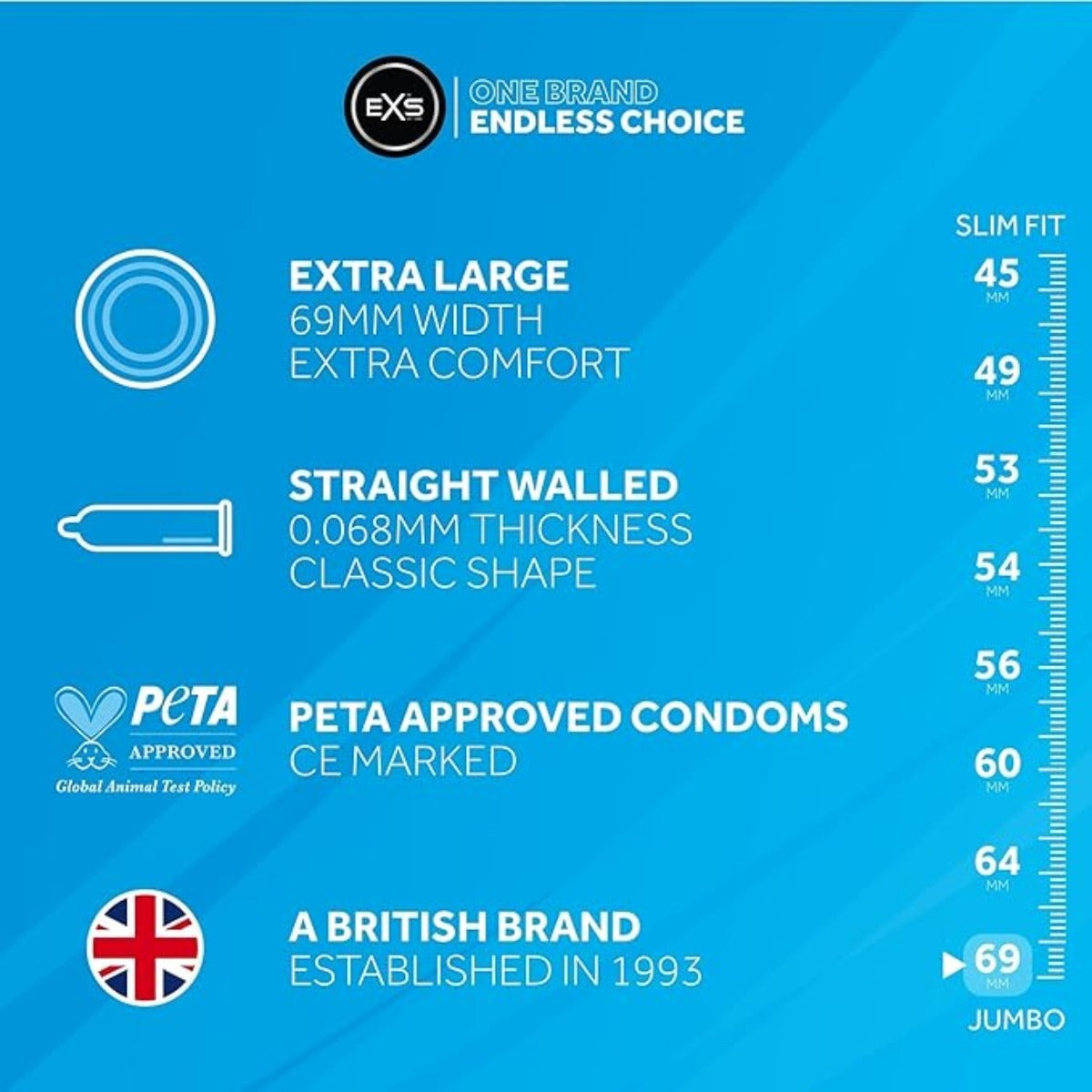 12 EXS Jumbo Condoms