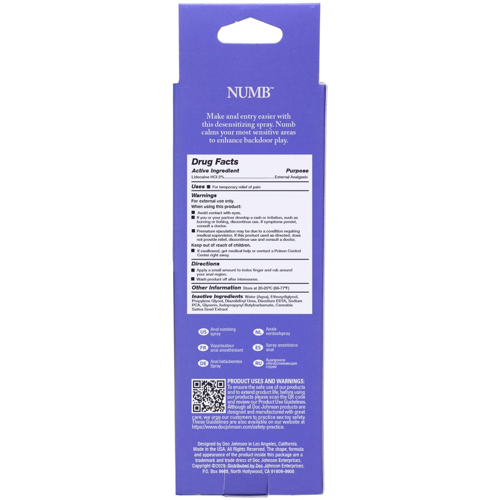 Intimate Enhancements Numb Anal Numbing Spray 2fl oz