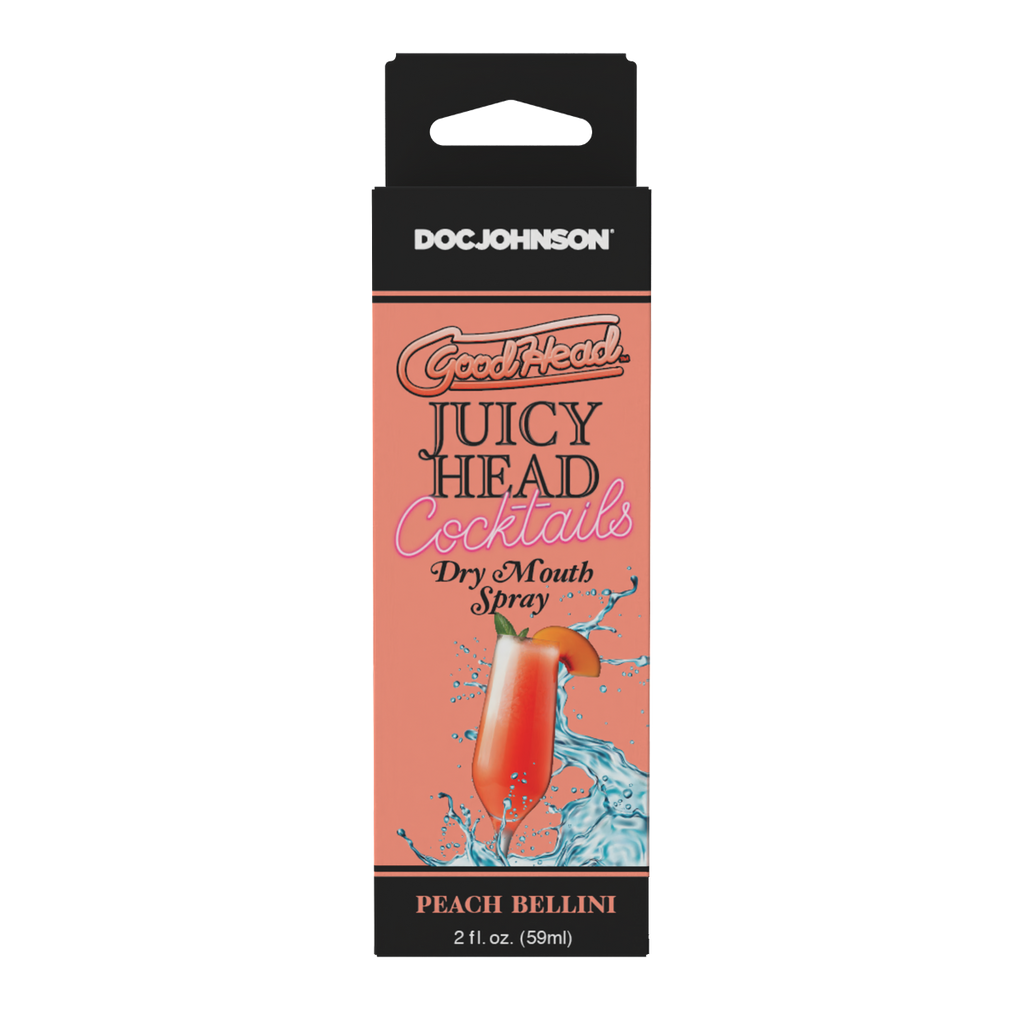 GoodHead Juicy Head Cocktails Dry Mouth Spray Peach Bellini 2 oz.