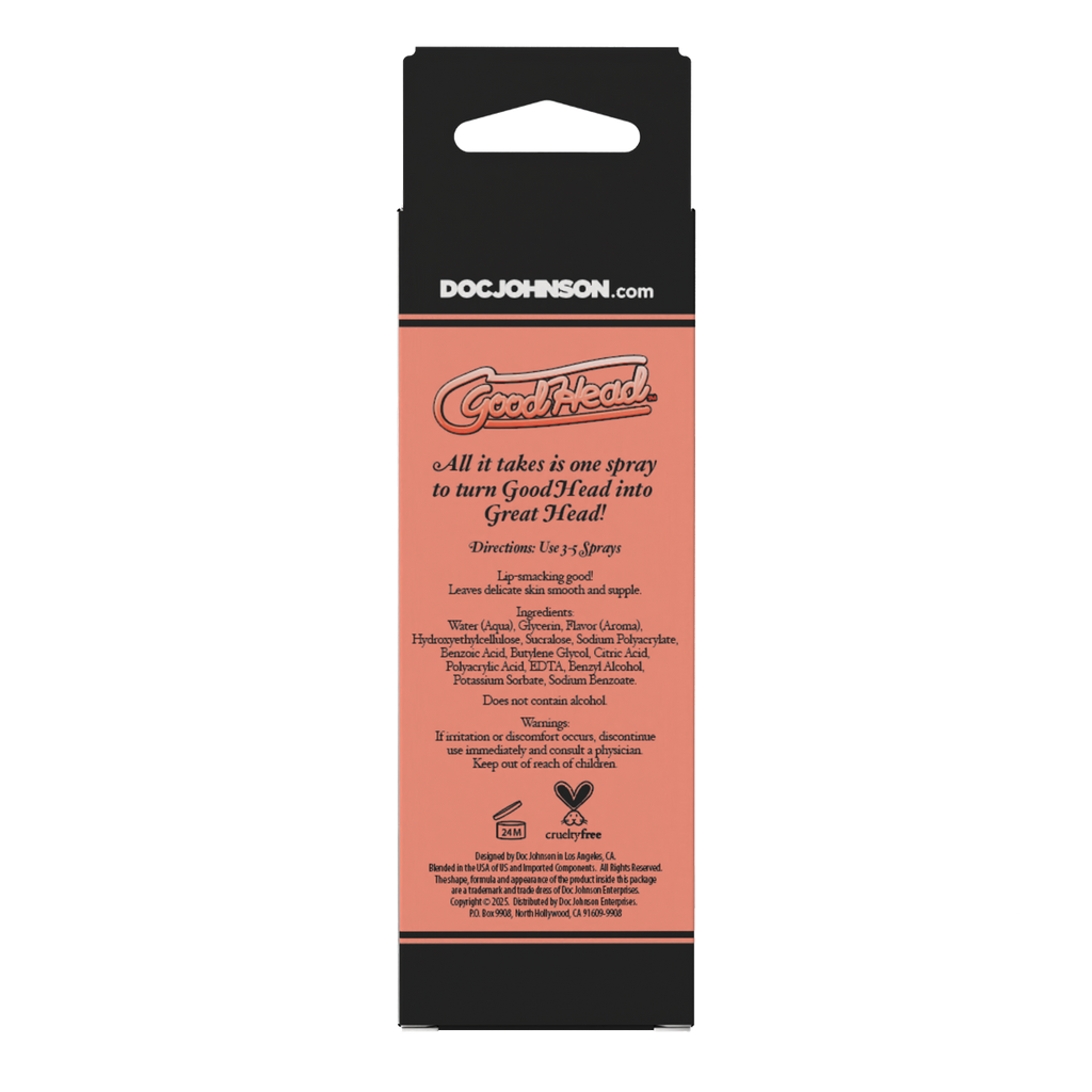 GoodHead Juicy Head Cocktails Dry Mouth Spray Peach Bellini 2 oz.