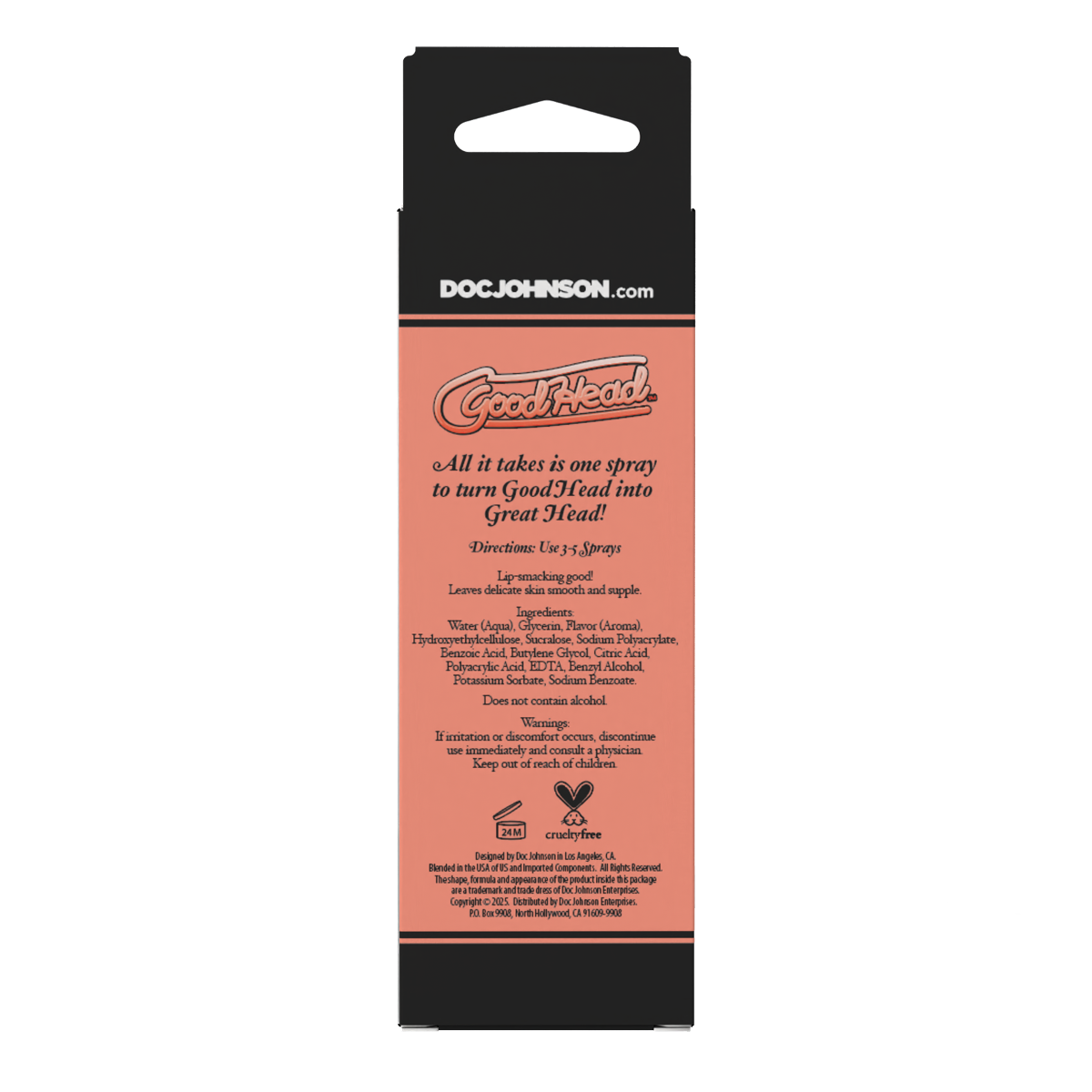 GoodHead Juicy Head Cocktails Dry Mouth Spray Peach Bellini 2 oz.