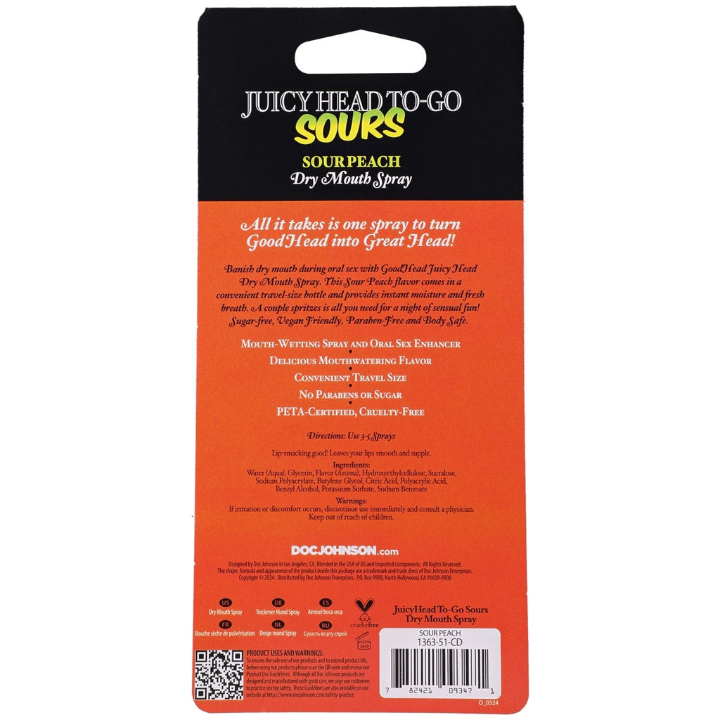 GoodHead Juicy Head Dry Mouth Spray To-Go Sour Peach 0.3 oz.
