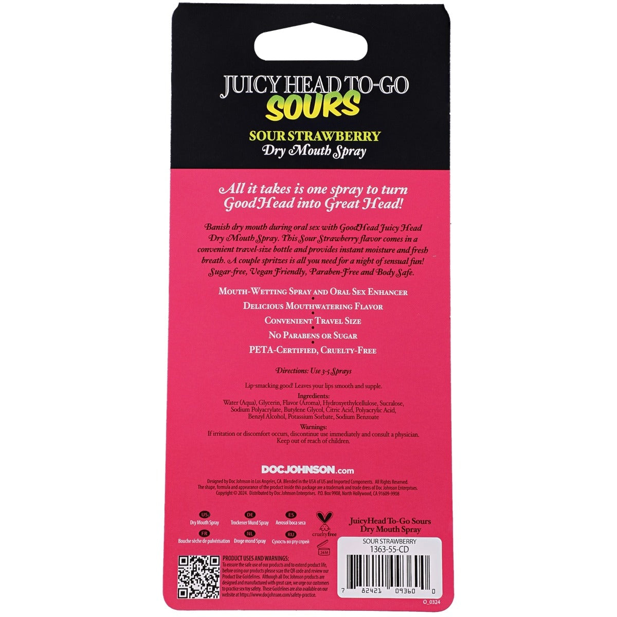 GoodHead Juicy Head Dry Mouth Spray To-Go Sour Strawberry 0.3 oz.
