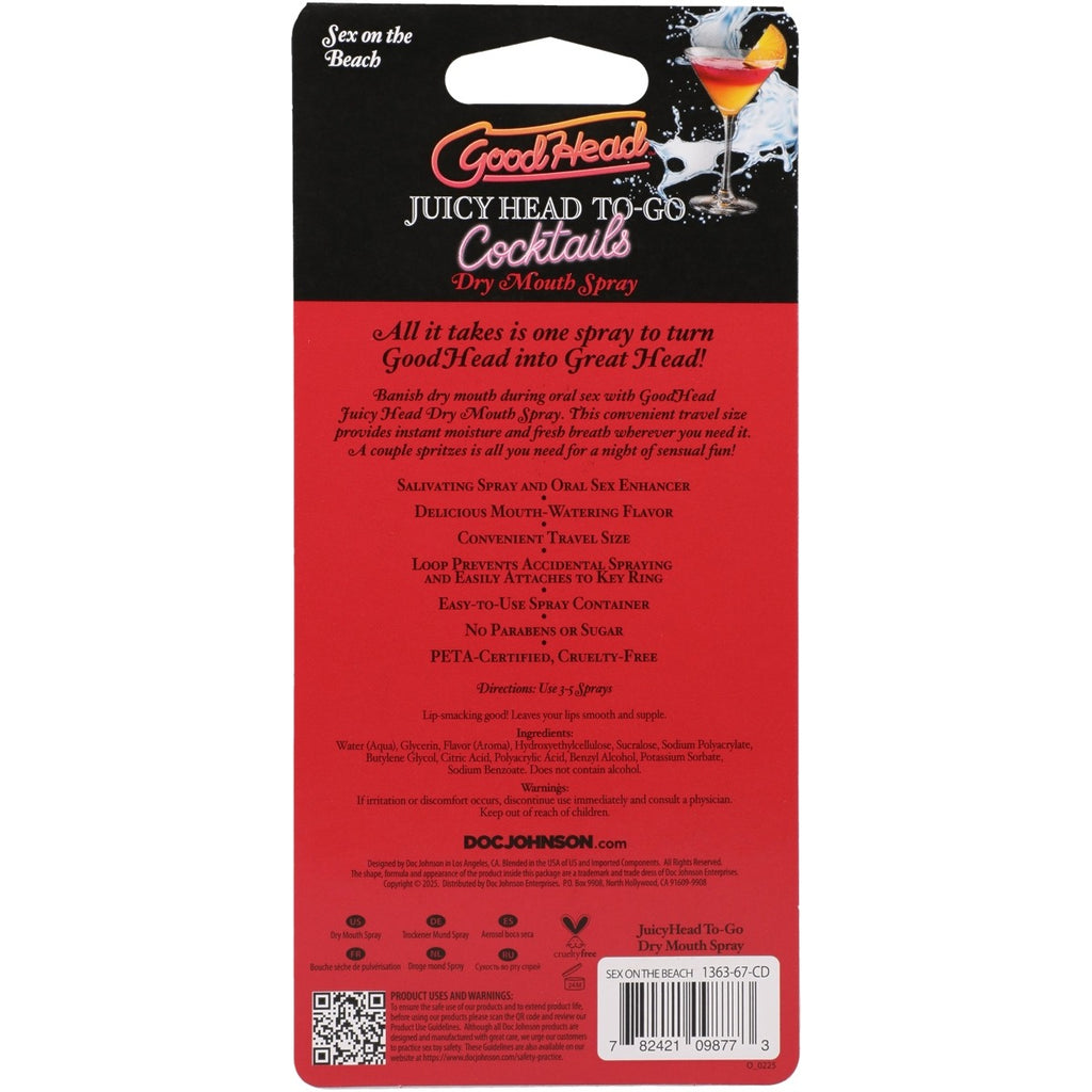 GoodHead Juicy Head Cocktails Dry Mouth Spray To-Go Sex on the Beach