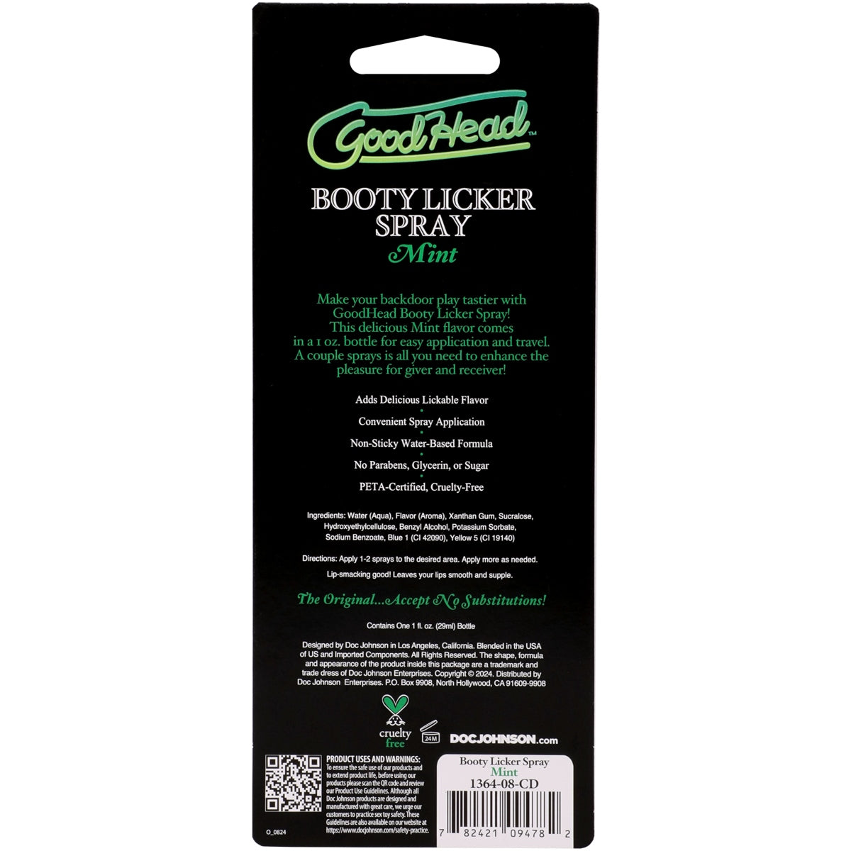 GoodHead Booty Licker Spray Mint 1oz