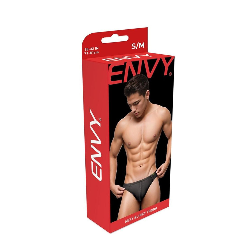 Envy Sexy Slinky Thong-Black-S/M