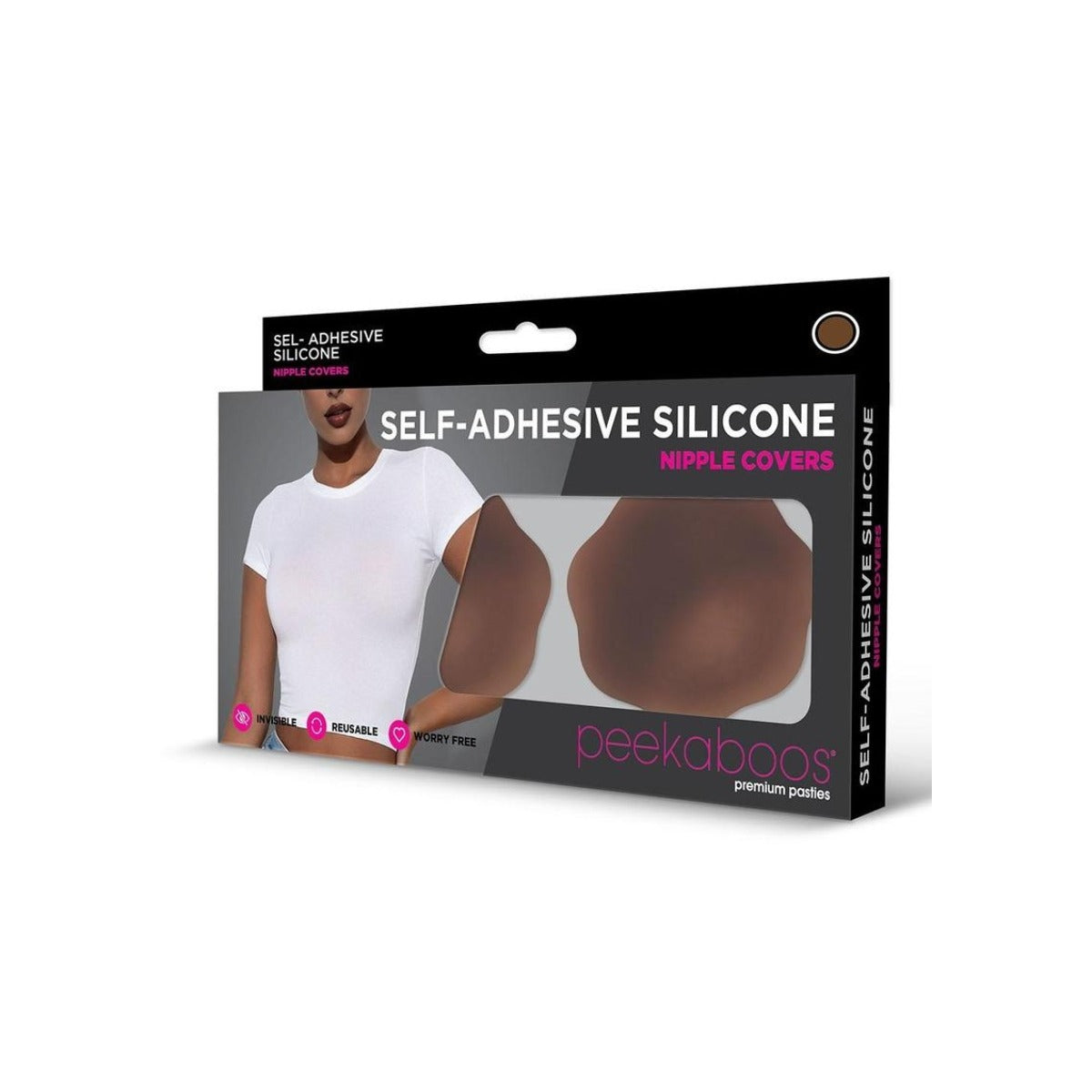 Peekaboos Self Adhesive Silicone Nipple Covers Brown