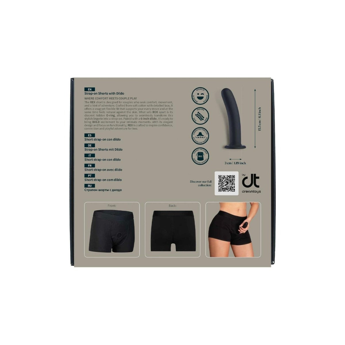 Dreamtoys BOLD Rex Strap-On Short with Dildo