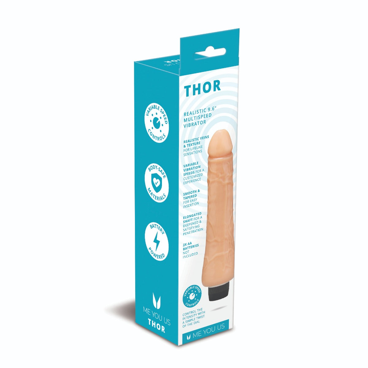Me You Us Thor 11 Realistic Vibrator Flesh 9.6in