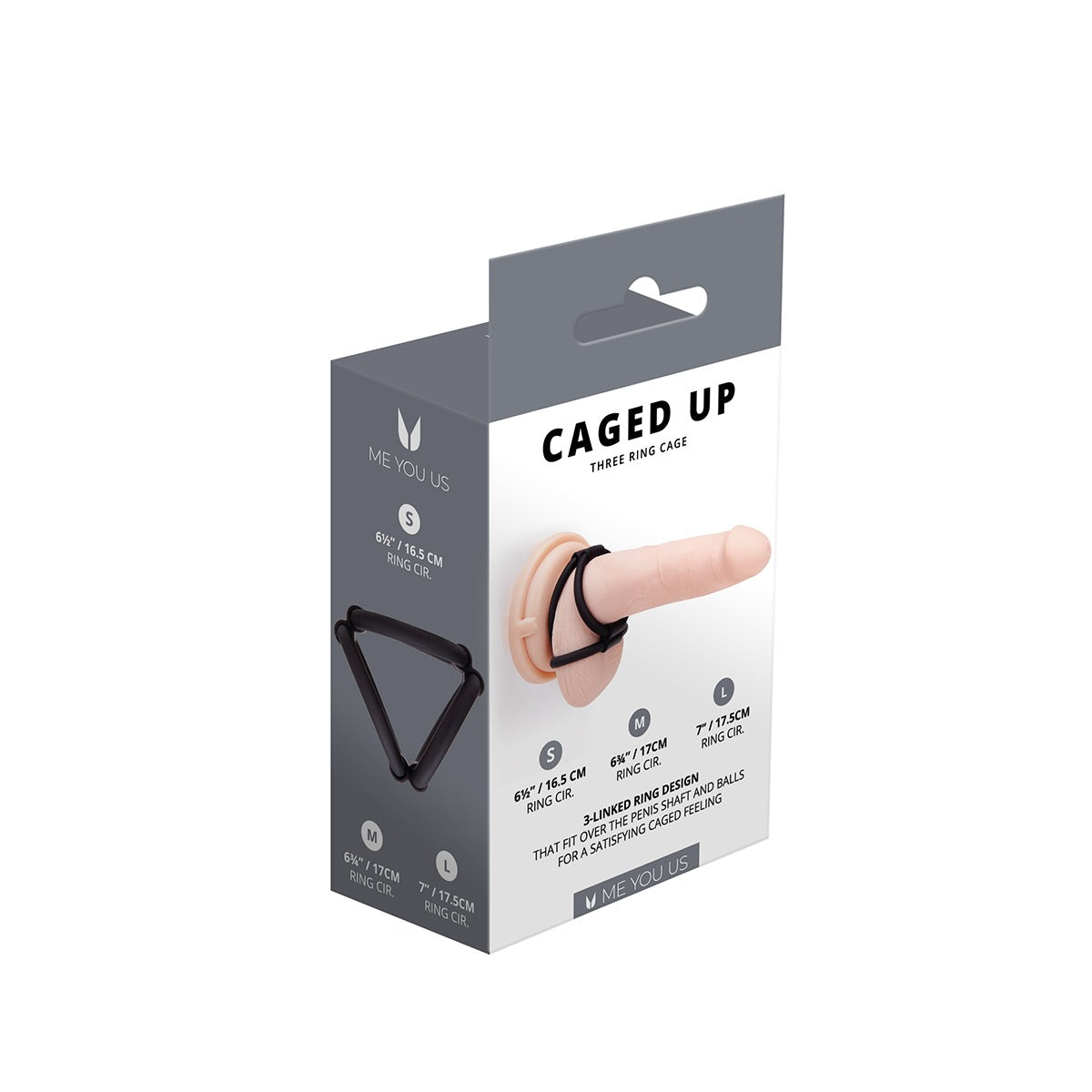 Me You Us Caged Up Cock Cage Black