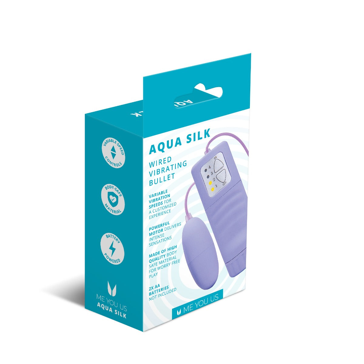 Me You Us Aqua Silk Vibrating Bullet Violet