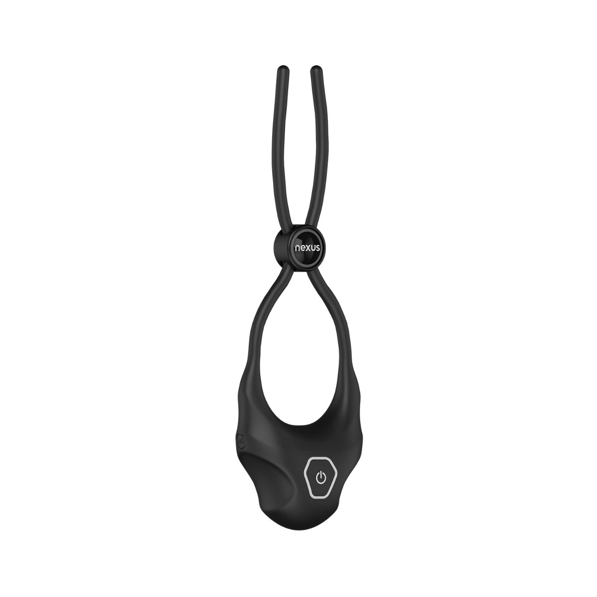 FORGE Vibrating Adjustable Lasso Silicone Cock Ring - Black