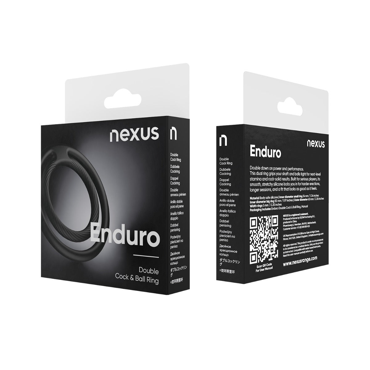 DOUBLE ENDURO Silicone Cock and Ball Ring