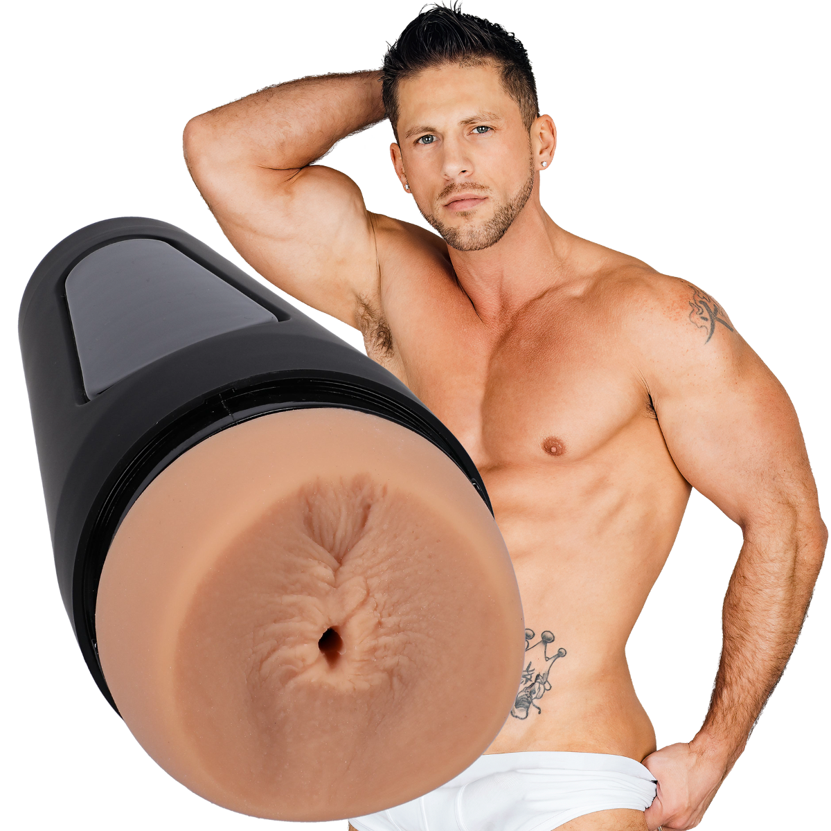 Man Squeeze Roman Todd Ultraskyn Stroker Ass Vanilla
