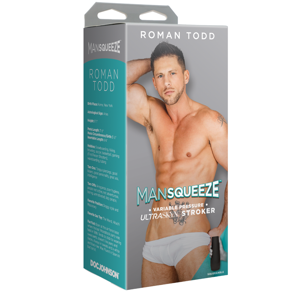 Man Squeeze Roman Todd Ultraskyn Stroker Ass Vanilla