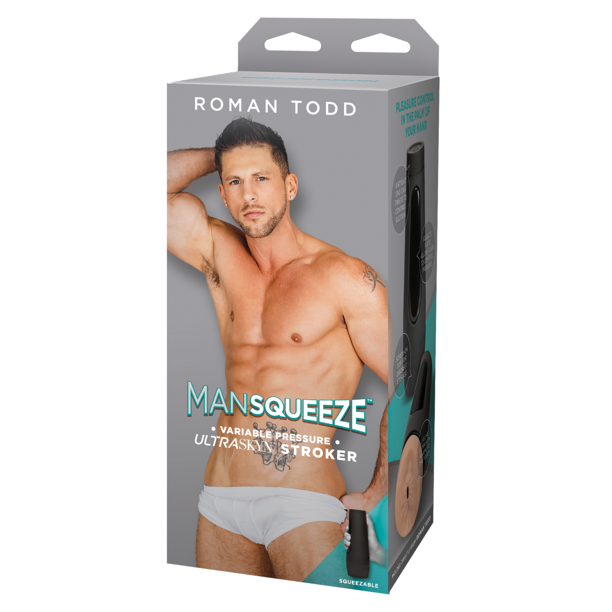 Man Squeeze Roman Todd Ultraskyn Stroker Ass Vanilla