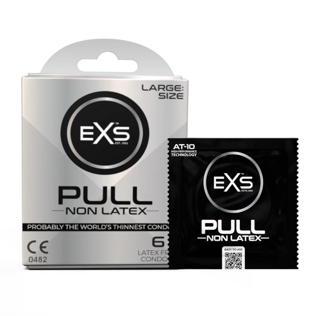 EXS Pull Large 60mm Non-Latex Condom 6 Pack