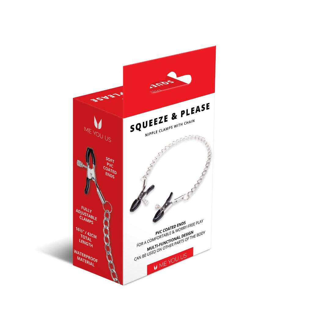 Me You Us Squeeze N Please Nipple Chain Silver