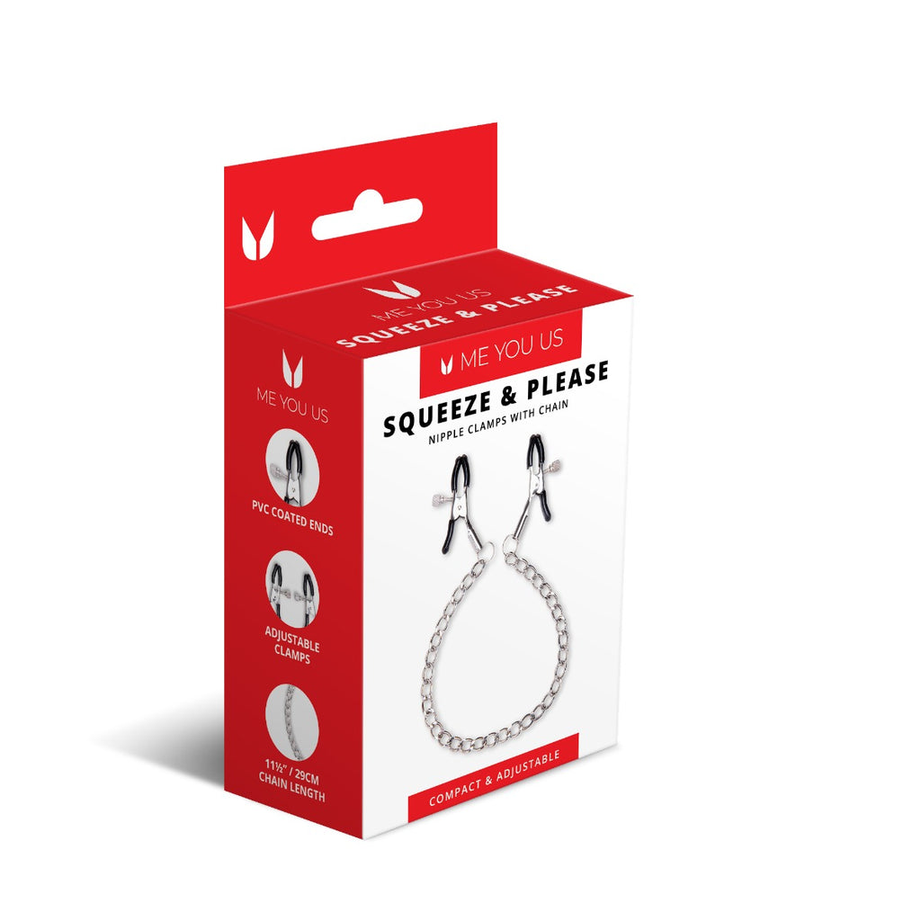 Me You Us Squeeze N Please Nipple Chain Silver