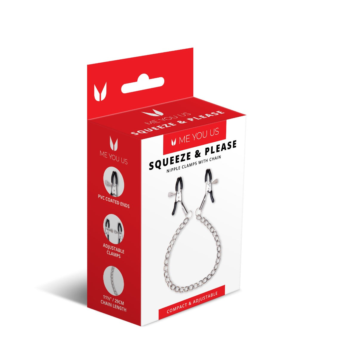 Me You Us Squeeze N Please Nipple Chain Silver