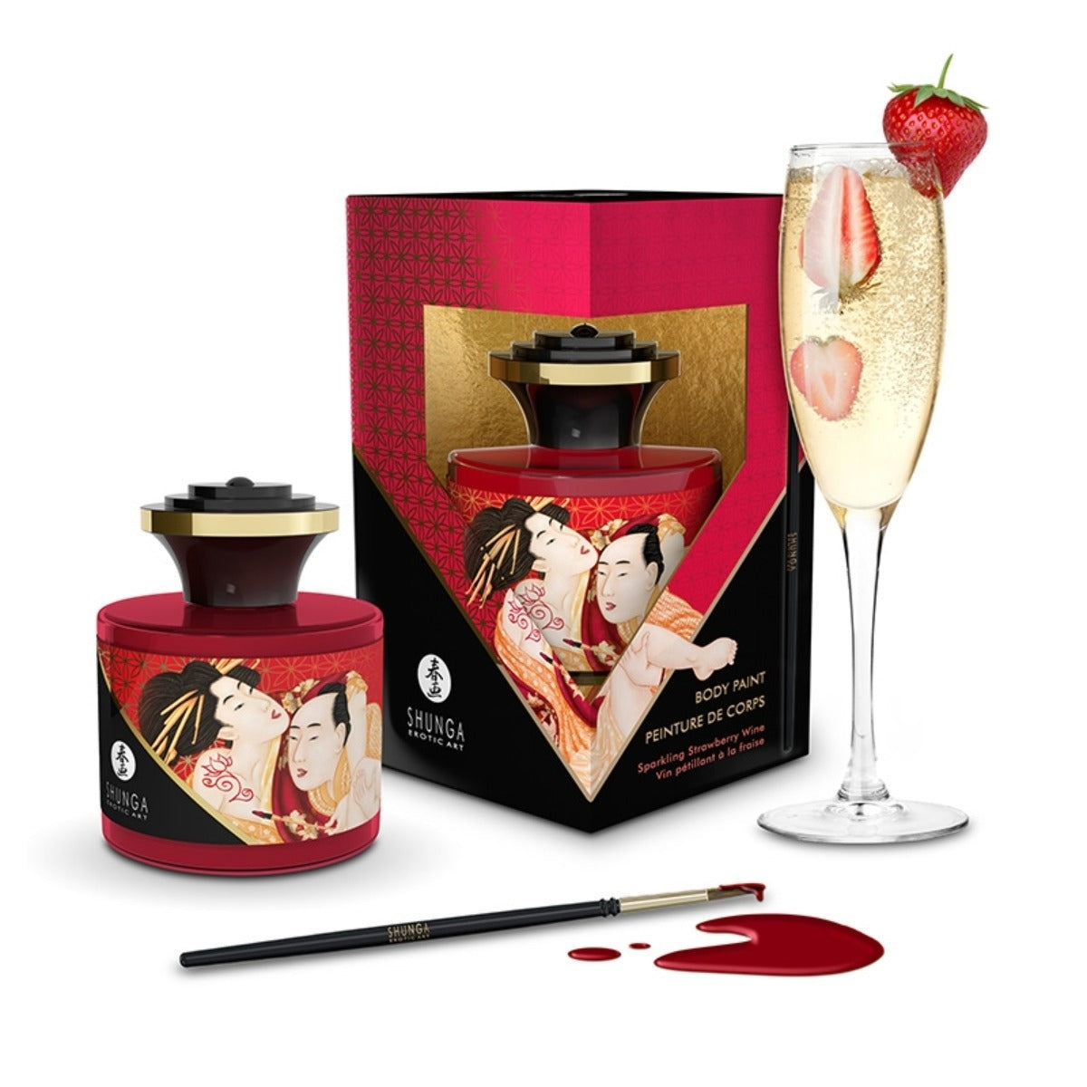 Shunga Edible Body Painting Sparkling Strawberry Wine