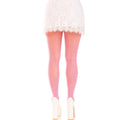 Sweetheart Striped Net Pantyhose Pink OS