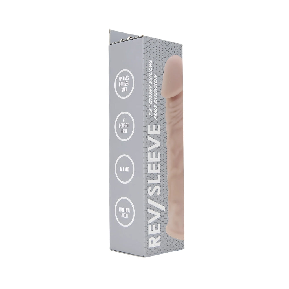 Rev-Sleeves 7.5 Inch Girthy Realistic Silicone Penis Extension Sleeve