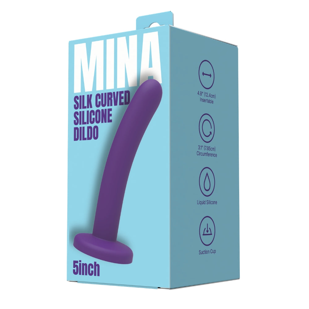Silk Curved Silicone Dildo 5 Inch