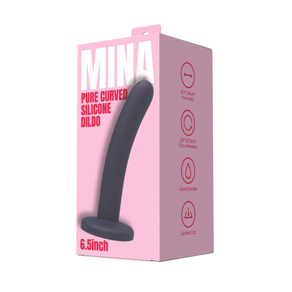 Pure Curved Silicone Dildo 6.5 Inch