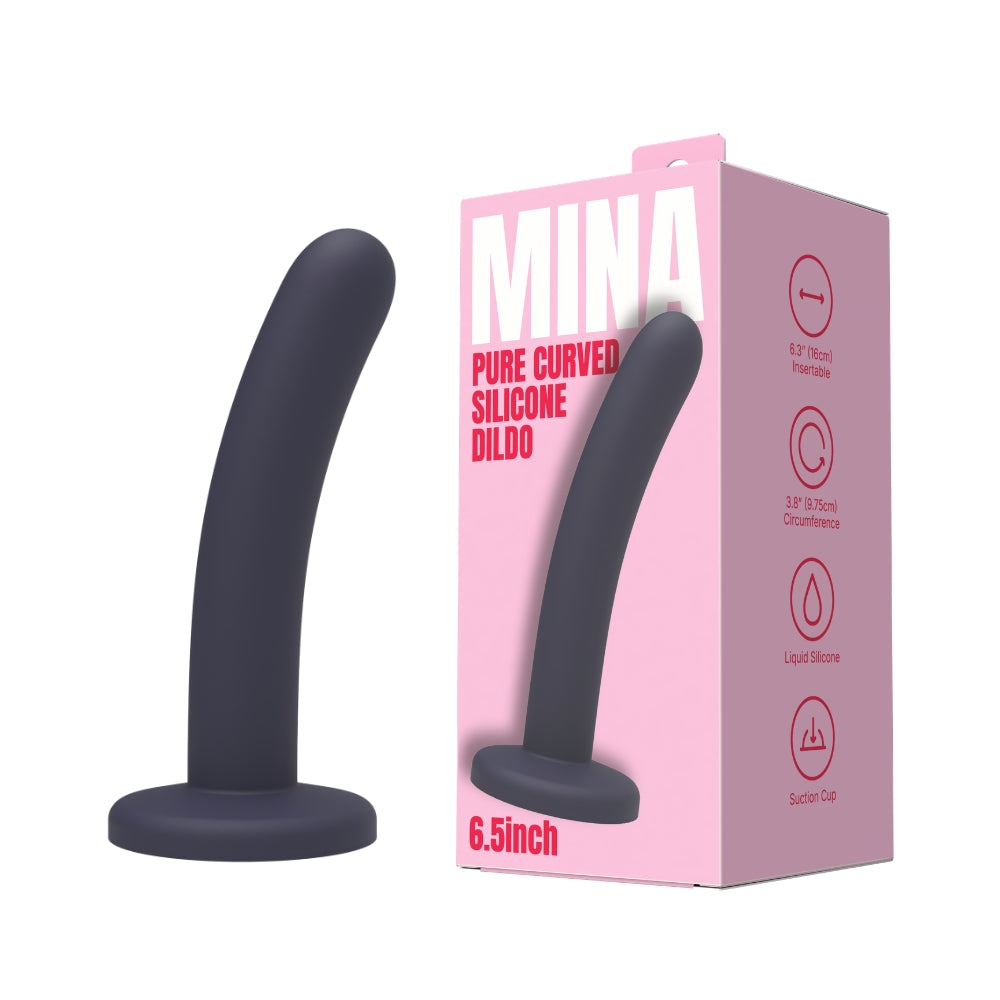 Pure Curved Silicone Dildo 6.5 Inch