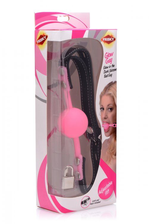 Frisky Glow Gag Glow in the Dark Silicone Ball Gag