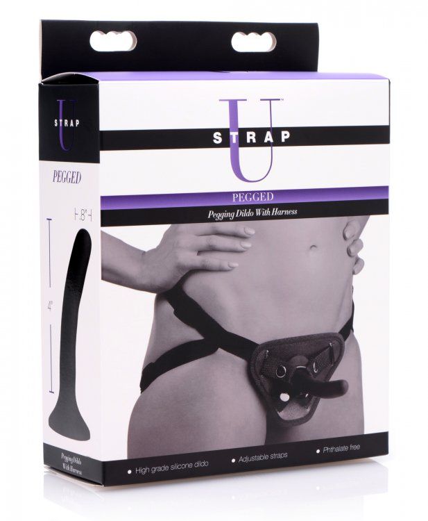 Pegged Pegging Dildo with Harness