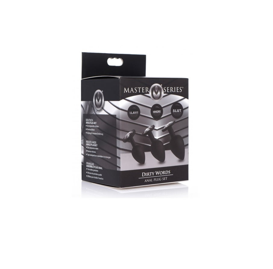 Master Series Dirty Words Anal Plug Set