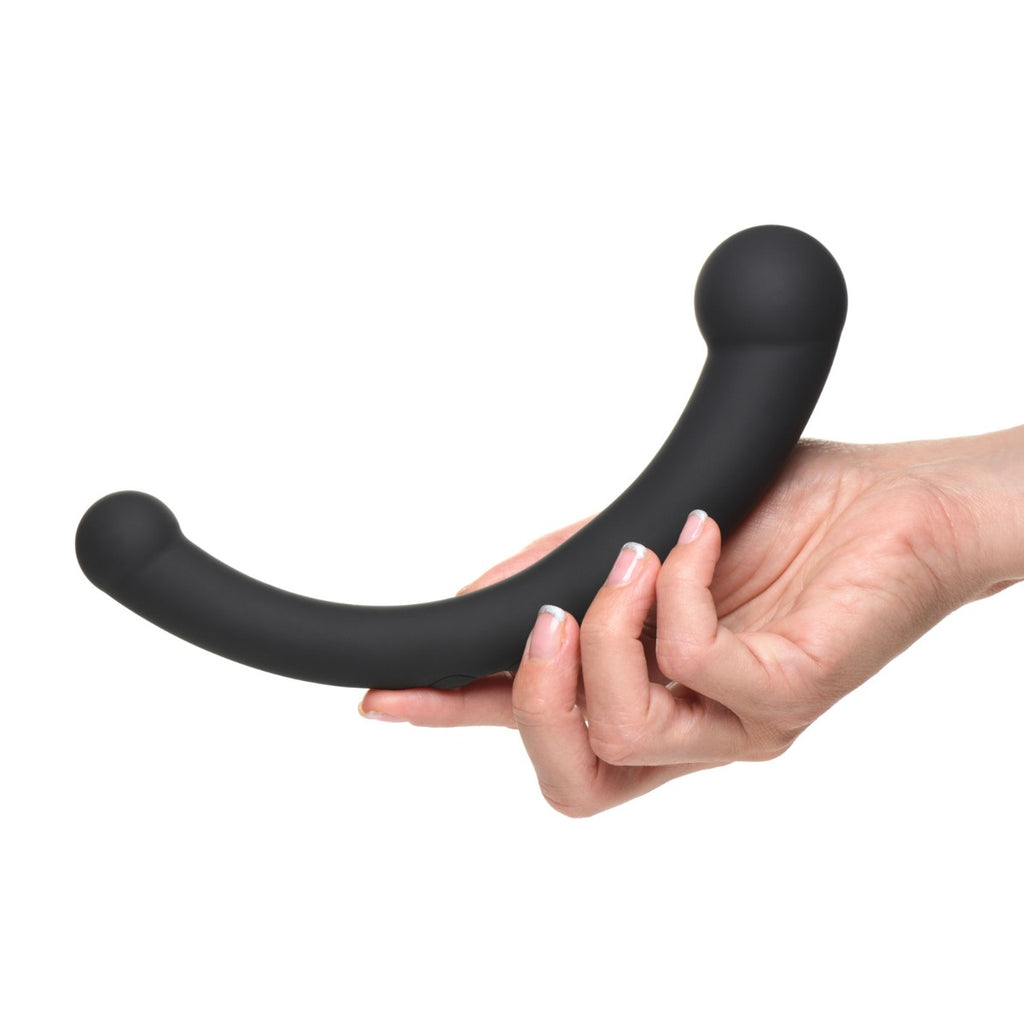 Master Series Vibrating Silicone G Spot Stimulator Black