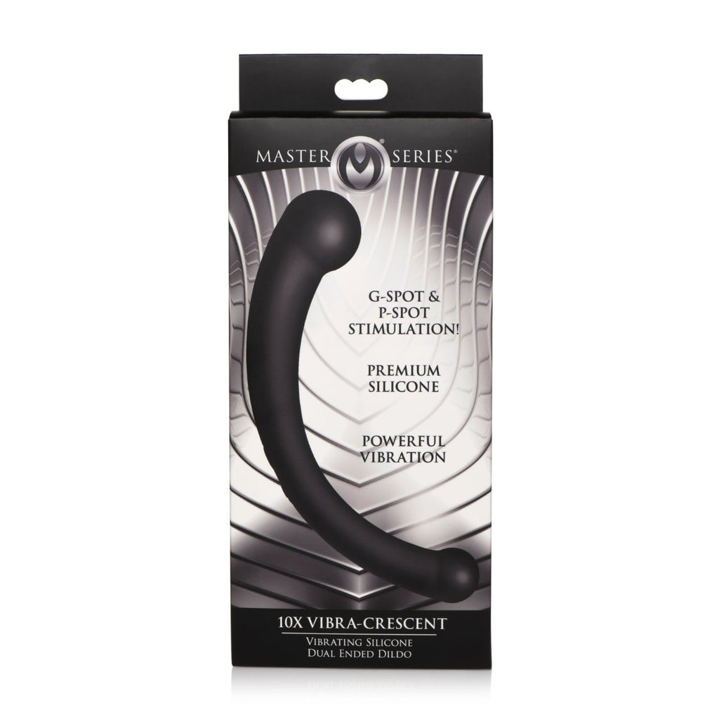 Master Series Vibrating Silicone G Spot Stimulator Black