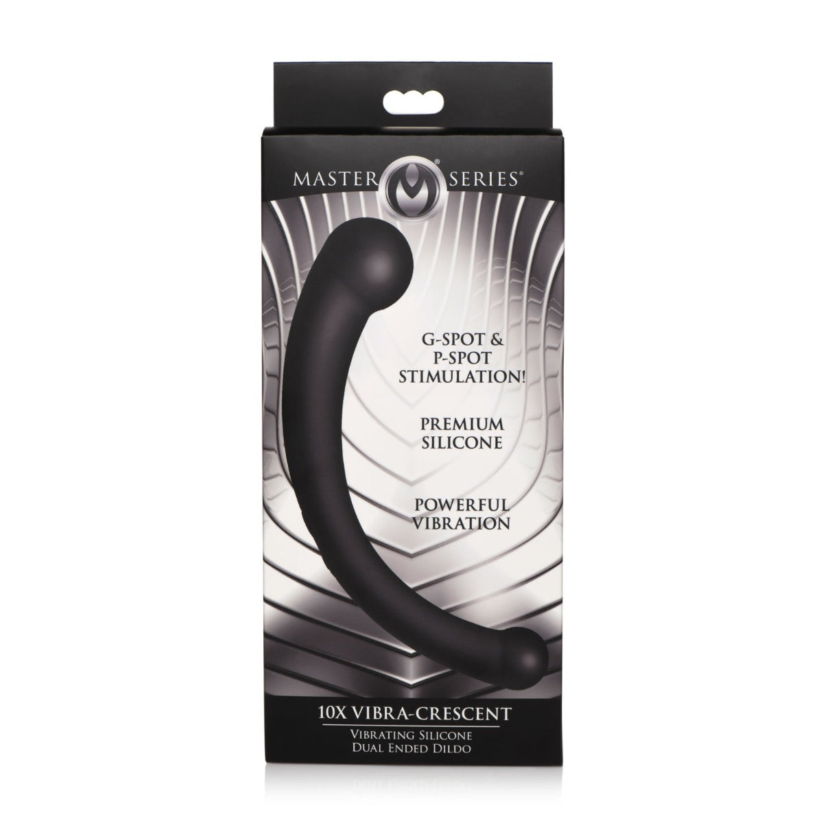 Master Series Vibrating Silicone G Spot Stimulator Black