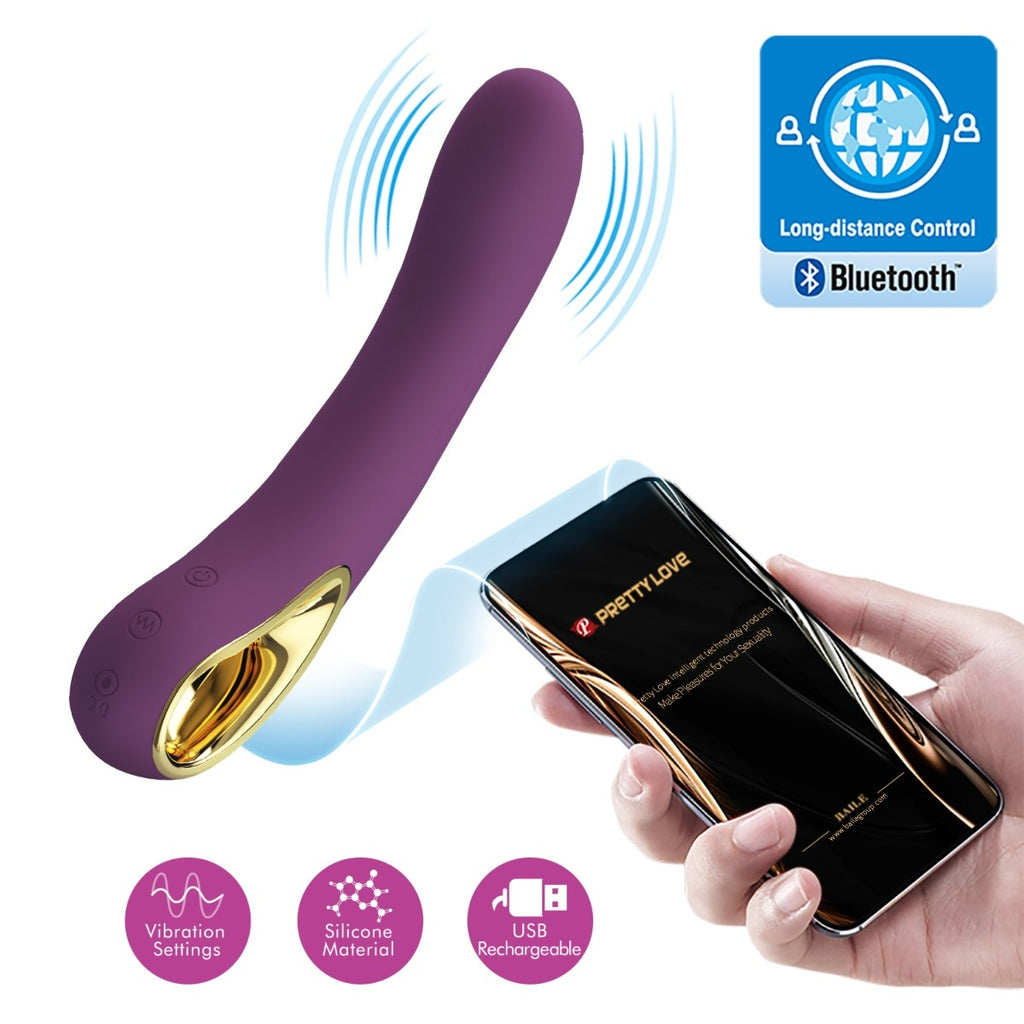 Pretty Love Ethan Rechargeable Curved Vibrator Purple