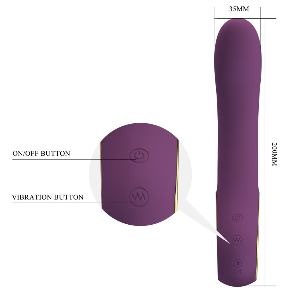 Pretty Love Ethan Rechargeable Curved Vibrator Purple