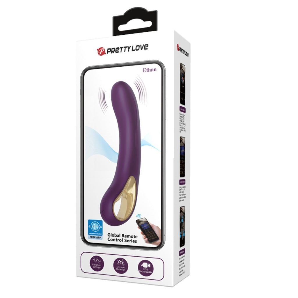 Pretty Love Ethan Rechargeable Curved Vibrator Purple