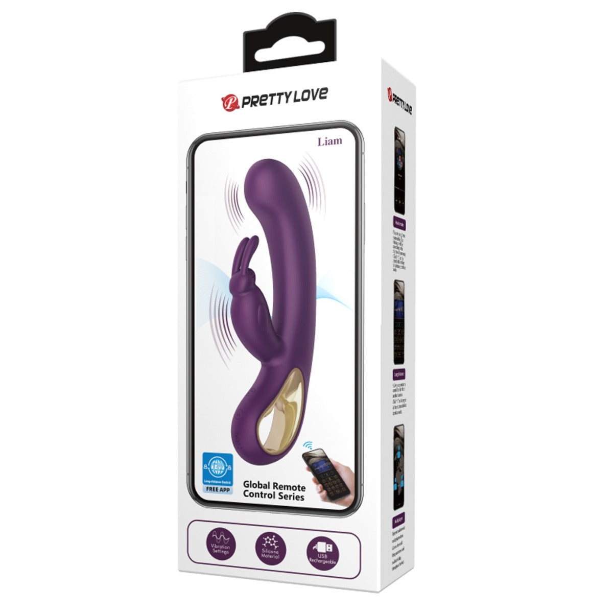 Pretty Love Liam Rabbit G-Spot Vibrator Purple
