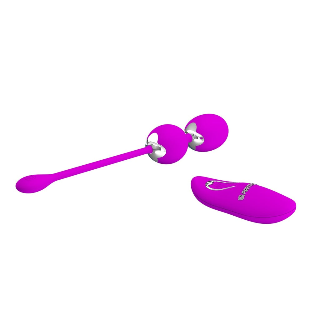 Pretty Love Willie Remote Control Vibrating Kegel Balls Purple