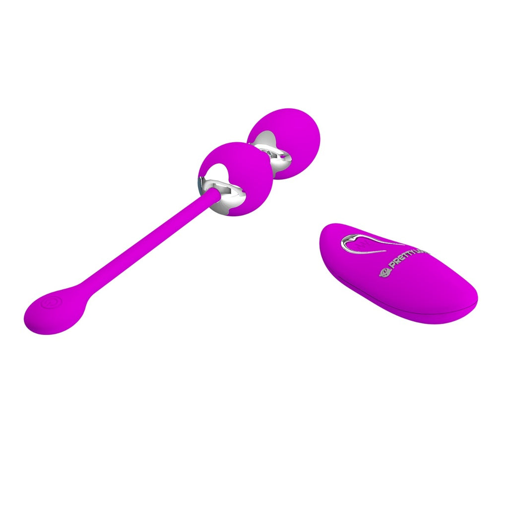 Pretty Love Willie Remote Control Vibrating Kegel Balls Purple