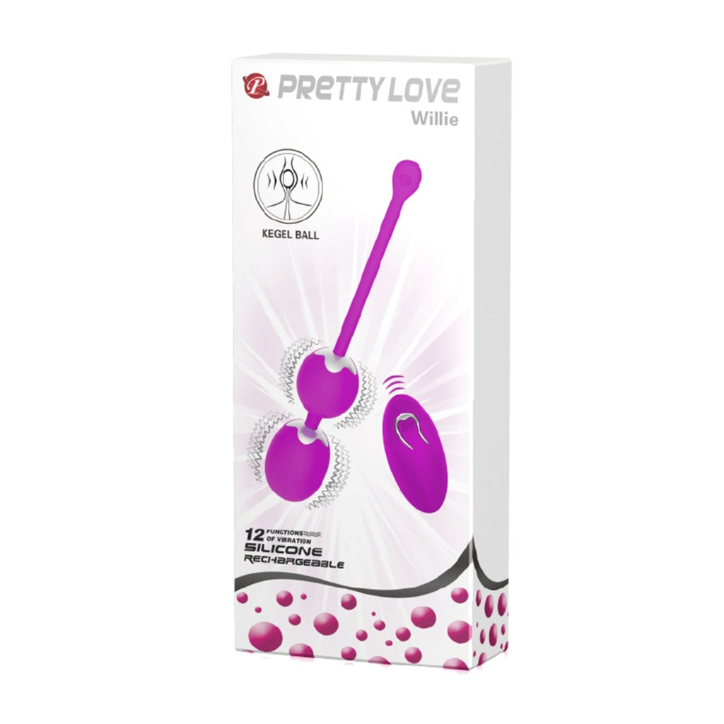 Pretty Love Willie Remote Control Vibrating Kegel Balls Purple