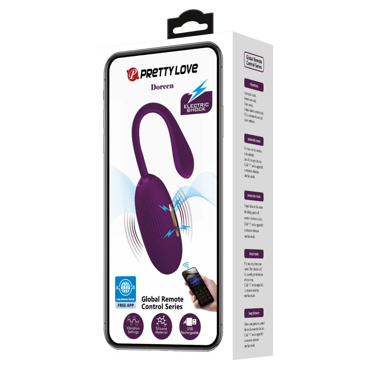 Pretty Love Doreen Egg Vibrator with Electro Shock